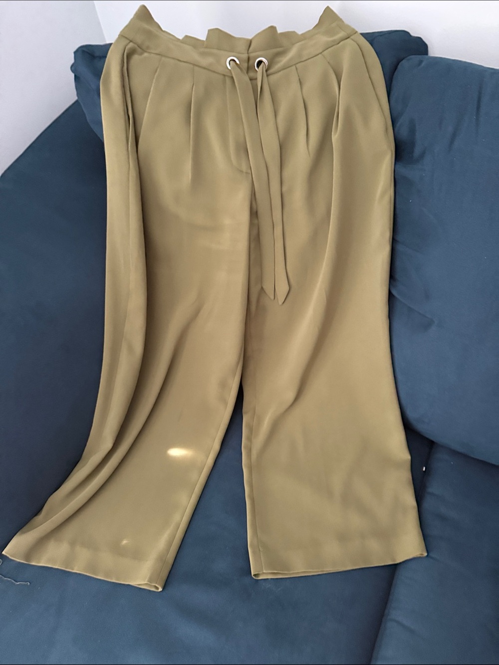 Tahari Olive Green Wide-Leg Pull-On Trousers- Sz 2
